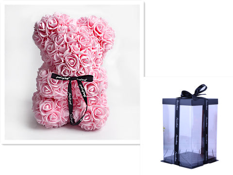 Valentine's Day Gift Rose Bear Eternal Flower Rose Teddy Bear PE Foam Bear 25cm Valentines Day