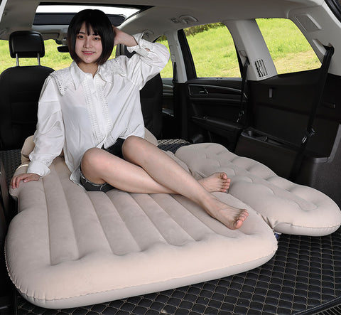 Inflatable Bed Split Car Inflatable Bed Travel Bed In The Car Mattress In The Car Trunk Mattress Folding Bed Thickened High-density Flocking Fabric